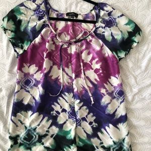 100% Silk Tie Dye Top